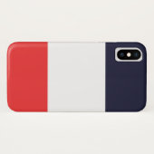 Blau Weiß & Rot gestreift Case-Mate iPhone Hülle (Rückseite (Horizontal))