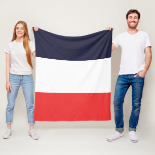 Blau Weiß & Rot gestreift Fleecedecke