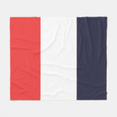 Blau Weiß & Rot gestreift Fleecedecke (Vorderseite (Horizontal))