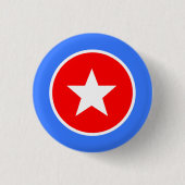 Blau Weiß Rot Panama Knopf Button (Vorderseite)