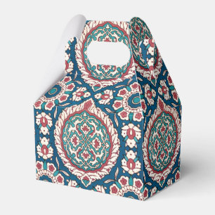 Blau Weiß Rot Türkis Orientalischer Azulejo-Muster Geschenkschachtel