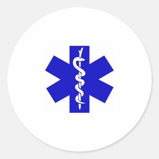 blau-weiß runder aufkleber (Vorderseite)