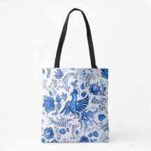 Blau-Weiß-Russische Ornamente 