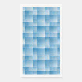 Blau-Weiß-Schachbrett abstraktes Muster Serviette