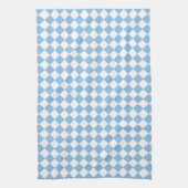 Blau-Weiß-Schachbrett Diamant-Muster Geschirrtuch (Vertikal)