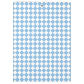 Blau-Weiß-Schachbrett Diamant-Muster Klemmbrett (Rückseite)