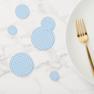 Blau-Weiß-Schachbrett Diamant-Muster Konfetti