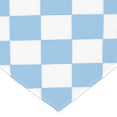 Blau-Weiß-Schachbrett Diamant-Muster Kurzer Tischläufer (Ecke)