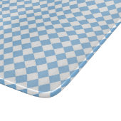 Blau-Weiß-Schachbrett Diamant-Muster Schneidebrett (Ecke)