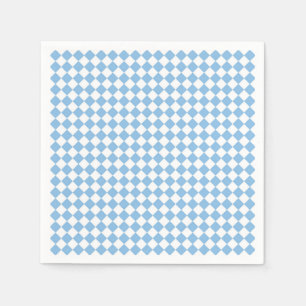 Blau-Weiß-Schachbrett Diamant-Muster Serviette