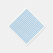Blau-Weiß-Schachbrett Diamant-Muster Serviette (Ecke)