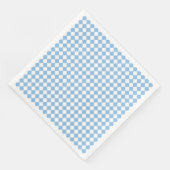 Blau-Weiß-Schachbrett Diamant-Muster Serviette (Ecke)
