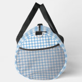 Blau-Weiß-Schachbrett-Diamantmuster groß Duffle Bag (Rechts)