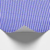 Blau-Weiß-Schachbrett Geschenkpapier (Ecke)
