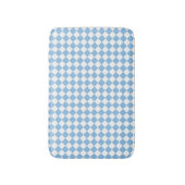 Blau-Weiß-Schachbrett-Muster Badematte (Vorderseite Vertikal)