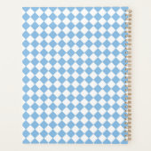 Blau-Weiß-Schachbrett-Muster Planer (Rückseite)