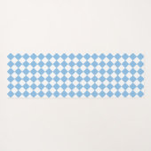 Blau-Weiß-Schachbrett-Muster Yogamatte (Rückseite (Horizontal))