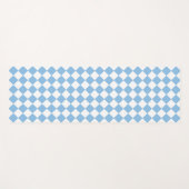 Blau-Weiß-Schachbrett-Muster Yogamatte (Vorderseite (Horizontal))