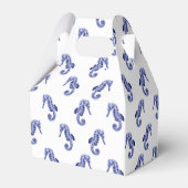 Blau-Weiß-Seepferd Geschenkschachtel (Rückseite)