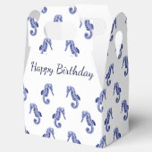 Blau-Weiß-Seepferd Geschenkschachtel (Geöffnet)