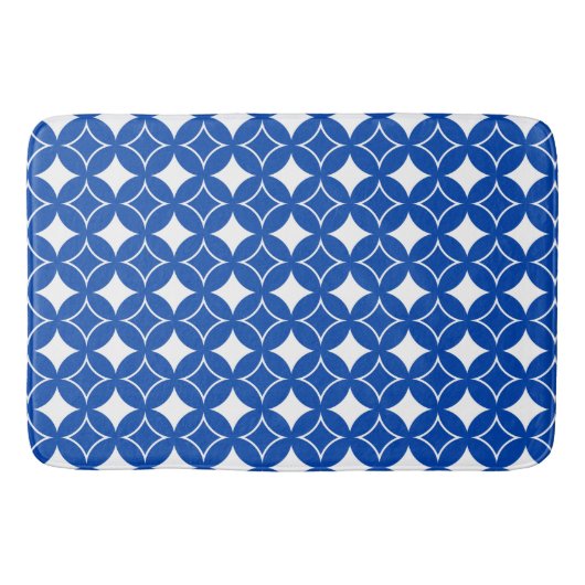 Blau-Weiß-Shippo-Muster Badematte (Vorderseite)