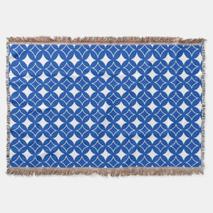 Blau-Weiß-Shippo-Muster Decke