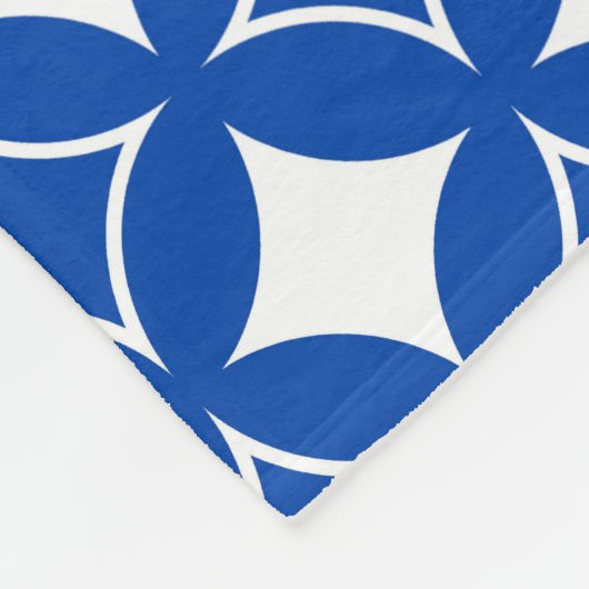 Blau-Weiß-Shippo-Muster Fleecedecke (Ecke)