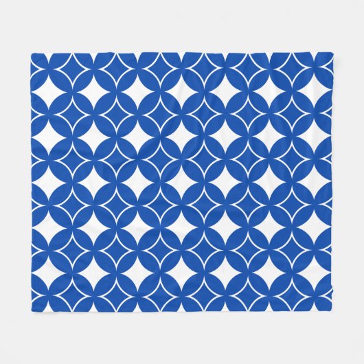 Blau-Weiß-Shippo-Muster Fleecedecke (Vorderseite (Horizontal))