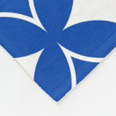 Blau-Weiß-Shippo-Muster Fleecedecke (Ecke)