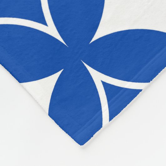 Blau-Weiß-Shippo-Muster Fleecedecke (Ecke)