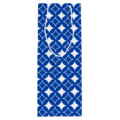 Blau-Weiß-Shippo-Muster Geschenktüte Für Weinflaschen (Rückseite)