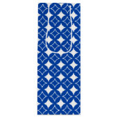 Blau-Weiß-Shippo-Muster Geschenktüte Für Weinflaschen (Vorderseite)