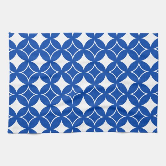 Blau-Weiß-Shippo-Muster Geschirrtuch (Horizontal)