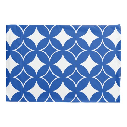 Blau-Weiß-Shippo-Muster Kissenbezug (Rückseite)