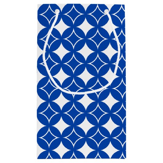 Blau-Weiß-Shippo-Muster Kleine Geschenktüte (Rückseite)