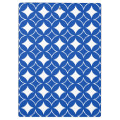 Blau-Weiß-Shippo-Muster Klemmbrett (Rückseite)