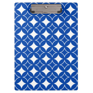 Blau-Weiß-Shippo-Muster Klemmbrett