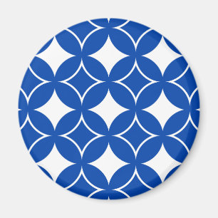 Blau-Weiß-Shippo-Muster Magnet