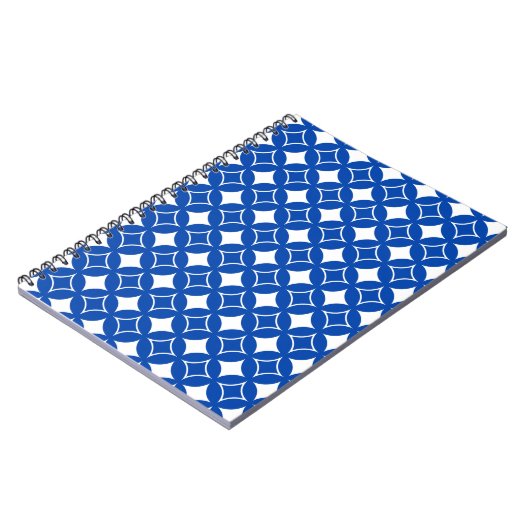 Blau-Weiß-Shippo-Muster Notizblock (Linke Seite)
