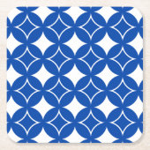 Blau-Weiß-Shippo-Muster Rechteckiger Pappuntersetzer (Vorderseite)