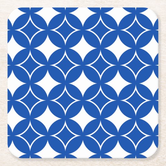 Blau-Weiß-Shippo-Muster Rechteckiger Pappuntersetzer (Vorderseite)