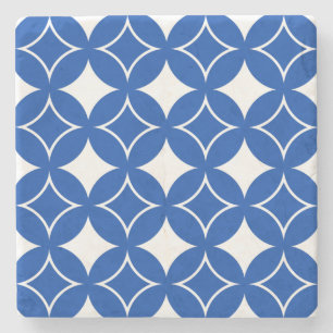 Blau-Weiß-Shippo-Muster Steinuntersetzer