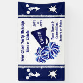 Blau, Weiß, Silber, kundenspezifisch, Chefbanner Banner (Vertikal)