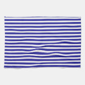 Blau Weiß Streifen Koch Geschirrtuch (Horizontal)