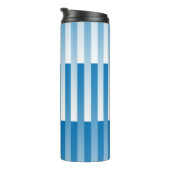 Blau-Weiß-Streifen-Muster Thermosbecher (Nach rechts gedreht)