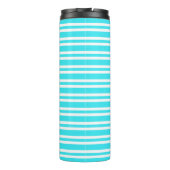 Blau-Weiß-Streifen-Muster Thermosbecher (Rückseite)