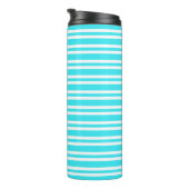 Blau-Weiß-Streifen-Muster Thermosbecher (Nach rechts gedreht)