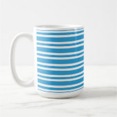 Blau-Weiß-Streifenmuster Kaffeetasse (Links)