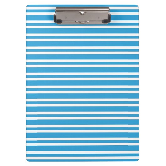 Blau-Weiß-Streifenmuster Klemmbrett (Vorderseite)