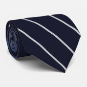 Blau-Weiß-Streifenmuster Krawatte (Gerollt)